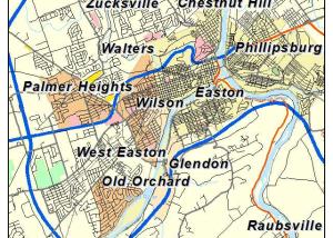 easton pa perspective map