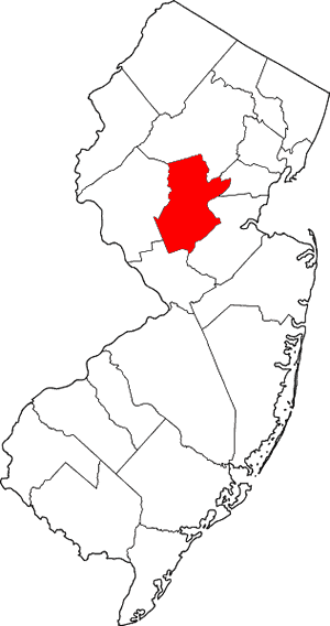 somerset county NJ map outline state