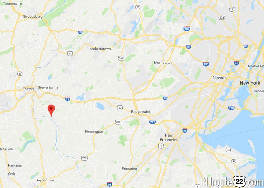 Milford Nj Perspective Map 