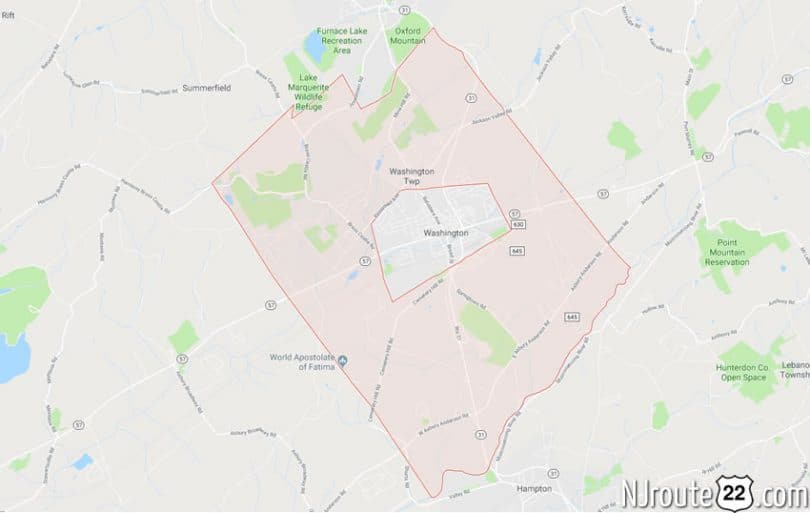 washington township NJ map