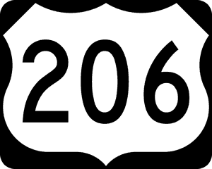 Route 206 NJ sign image